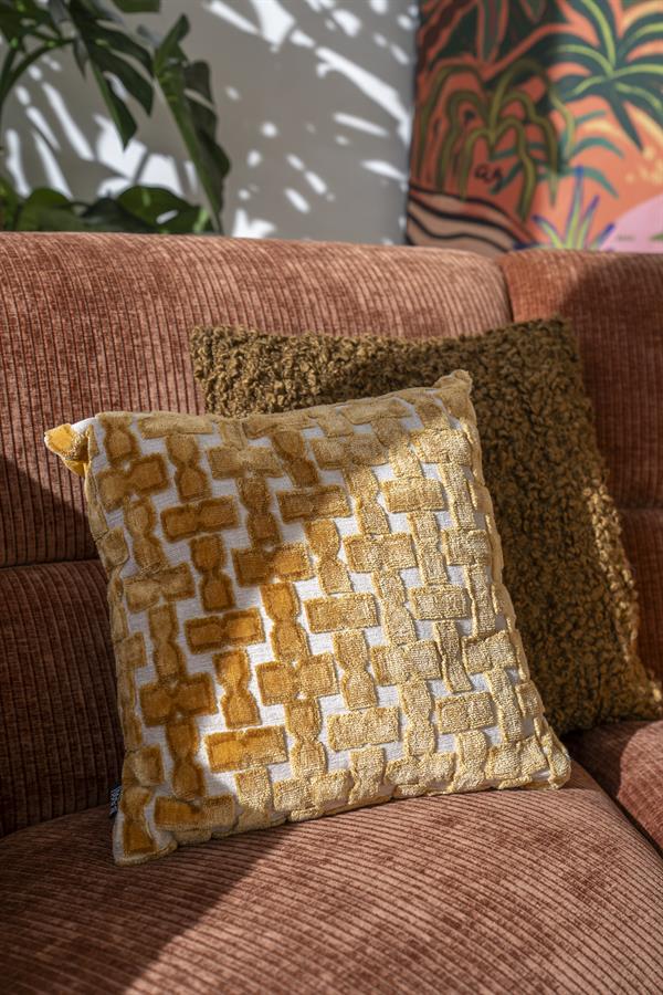 Sierkussen Stunda 45x45 – geel | By Boo