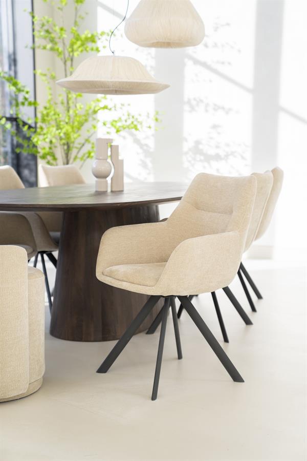 Stoel Bliss with armrest 59.5x66x88 – taupe | By Boo
