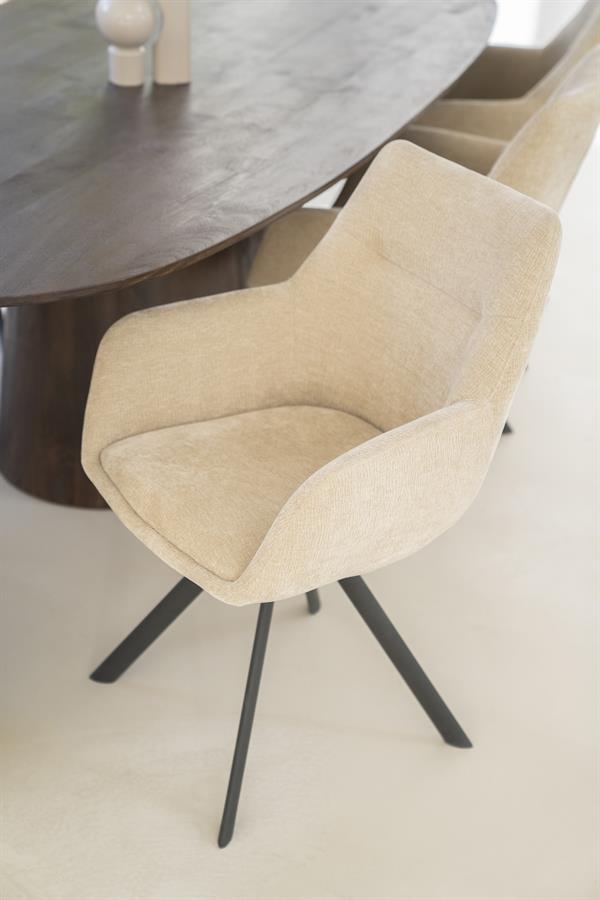 Stoel Bliss with armrest 59.5x66x88 – taupe | By Boo
