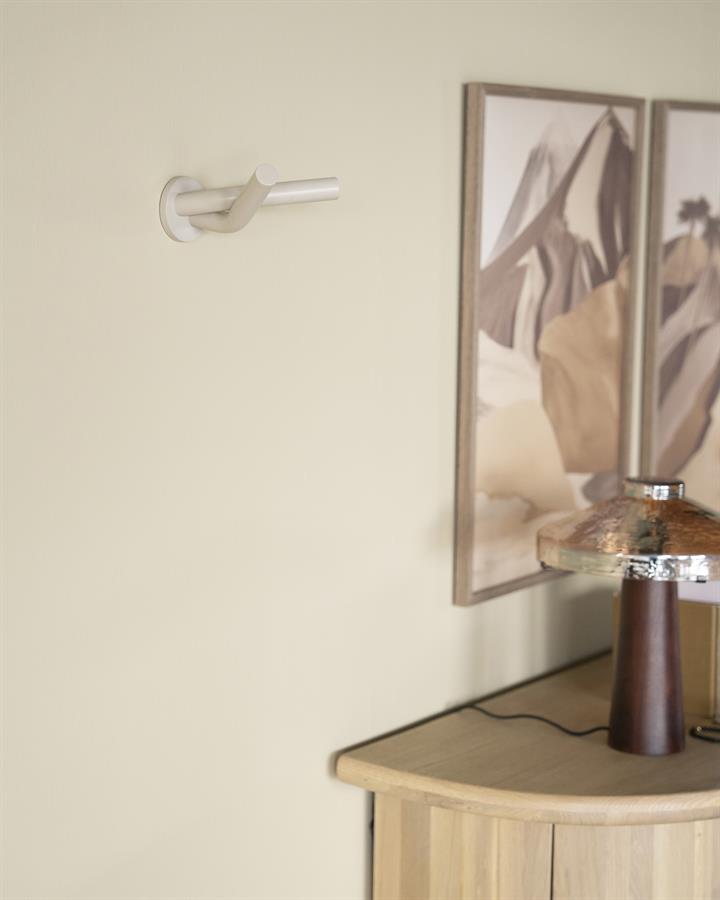 Wanddecoratie Single hook Matto 16,5x8x16 – beige | By Boo
