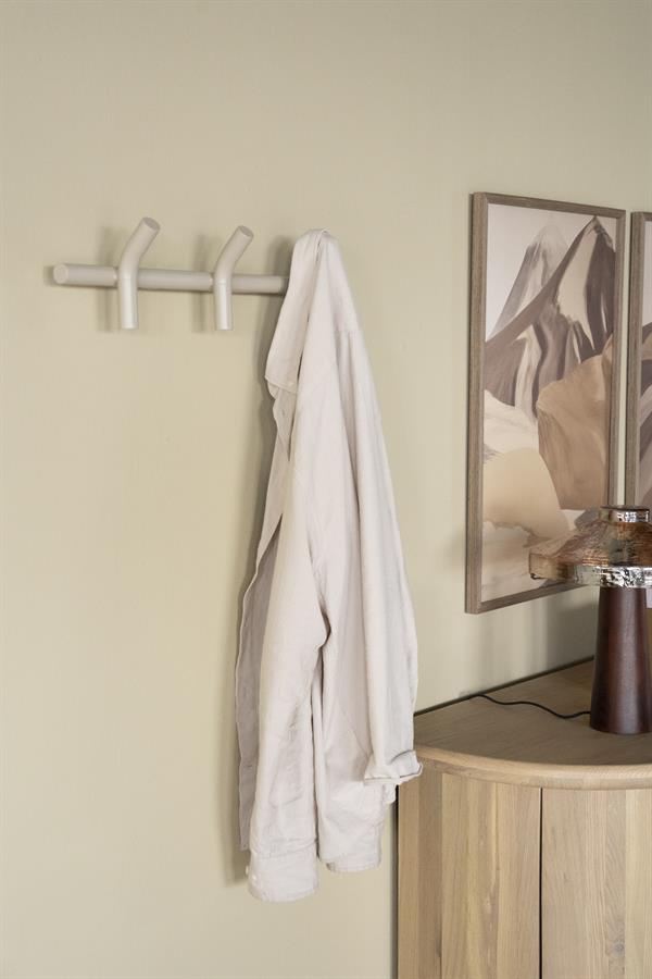 Wanddecoratie Wall coat rack Matto 3 53x14x11,5 – beige | By Boo