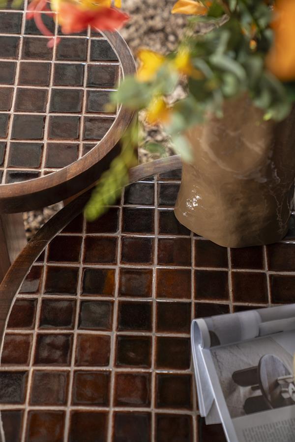 Tables Coffee table TiledUp 70x70x35 – bruin | By Boo