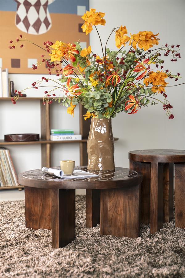 Tables Coffee table TiledUp 70x70x35 – bruin | By Boo