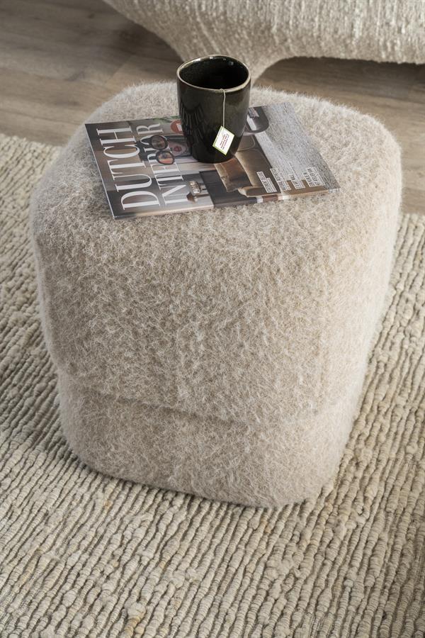 Poufs and stools Stool Kelso 40x40x40 – taupe | By Boo