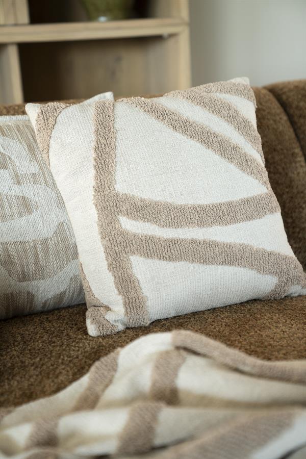 Sierkussen Pillow Majani 45x45 – taupe | By Boo