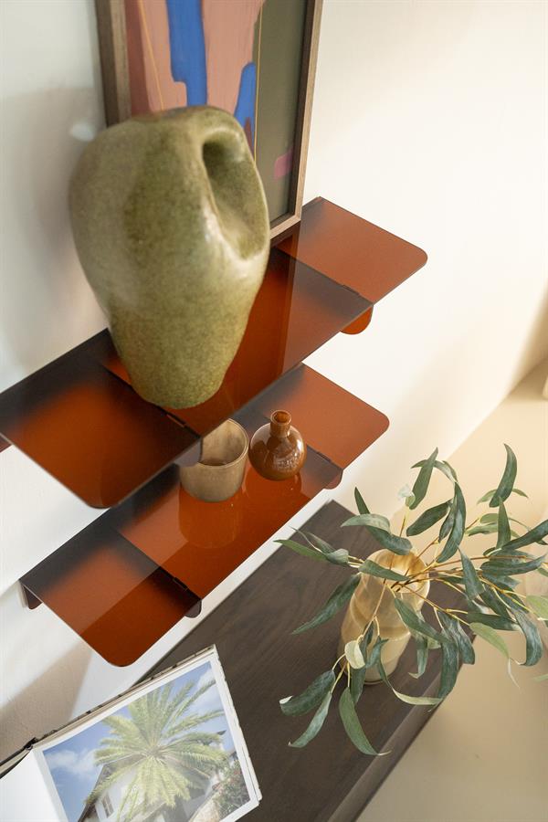 Wanddecoratie Plexo 60x20x7,6 – bruin | By Boo