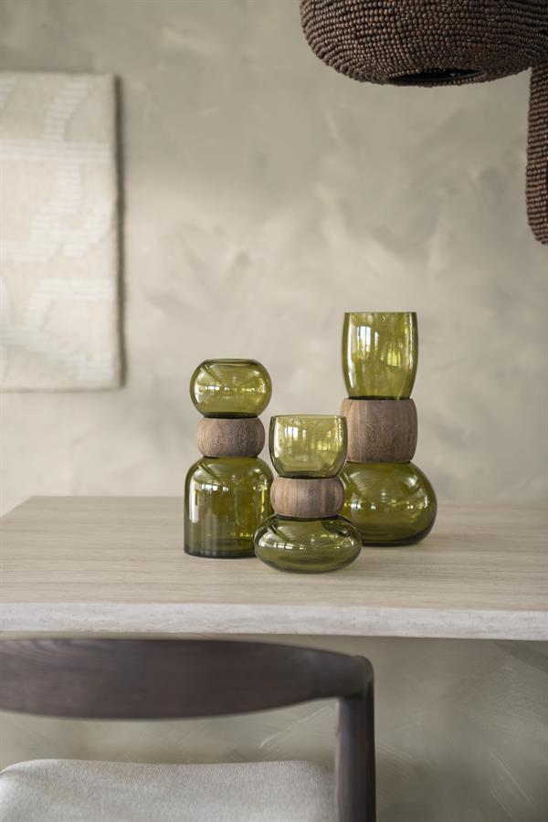 Pottery and vases Verra large 19,8x19,8x39,5 – groen | By Boo