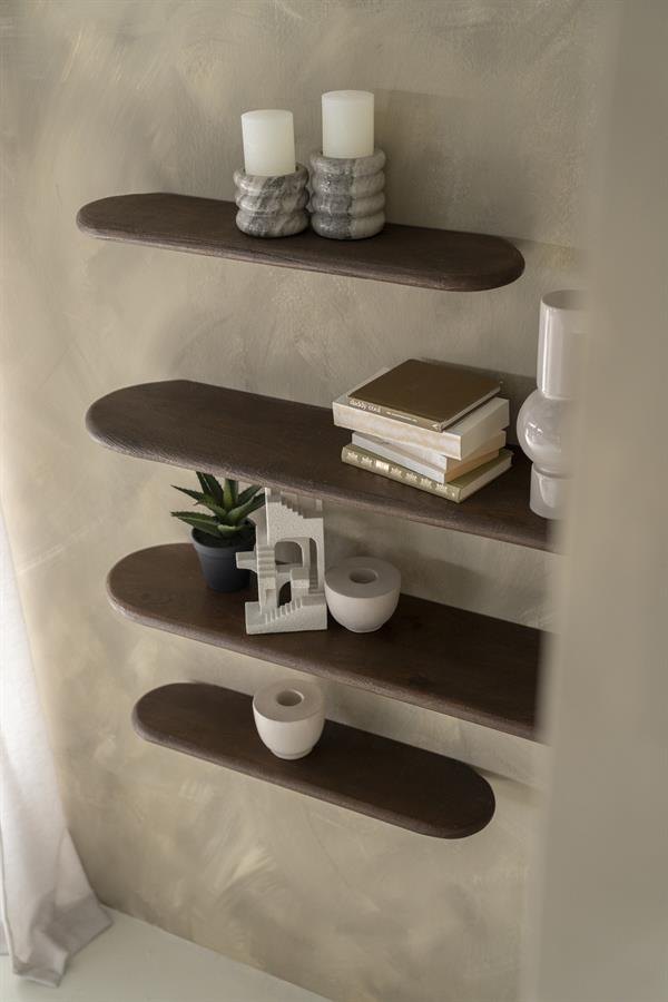 Wanddecoratie Tre 2 69x17x3 – bruin | By Boo