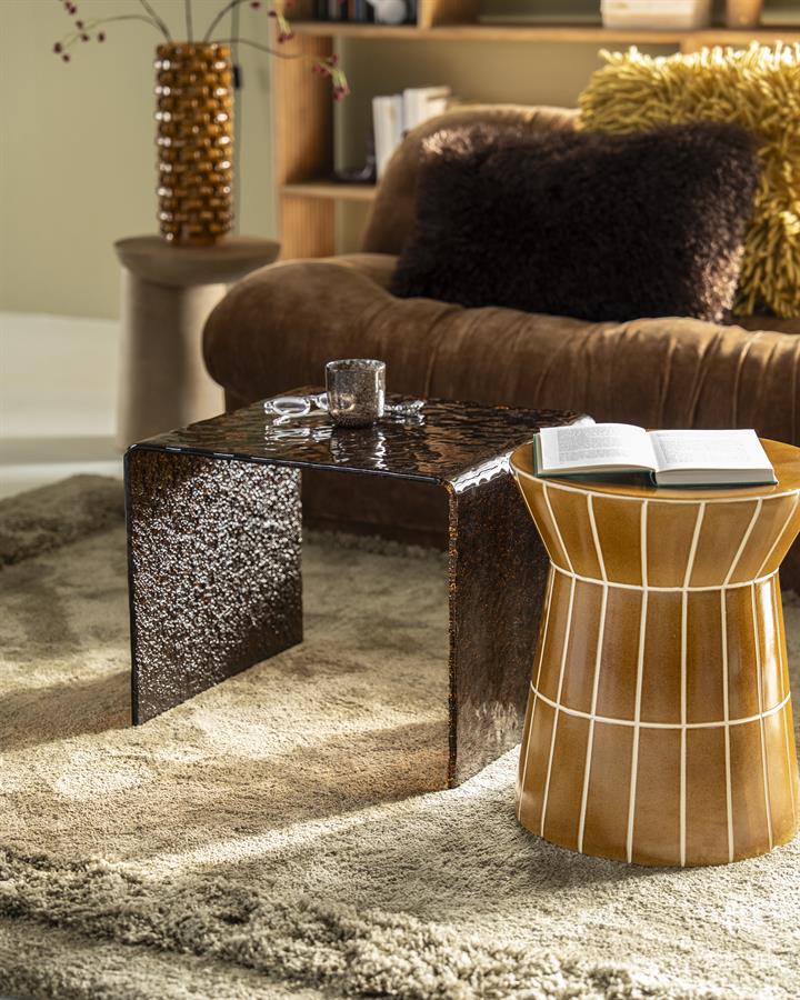 Tables Side table Ripple 50x45x42 – bruin | By Boo