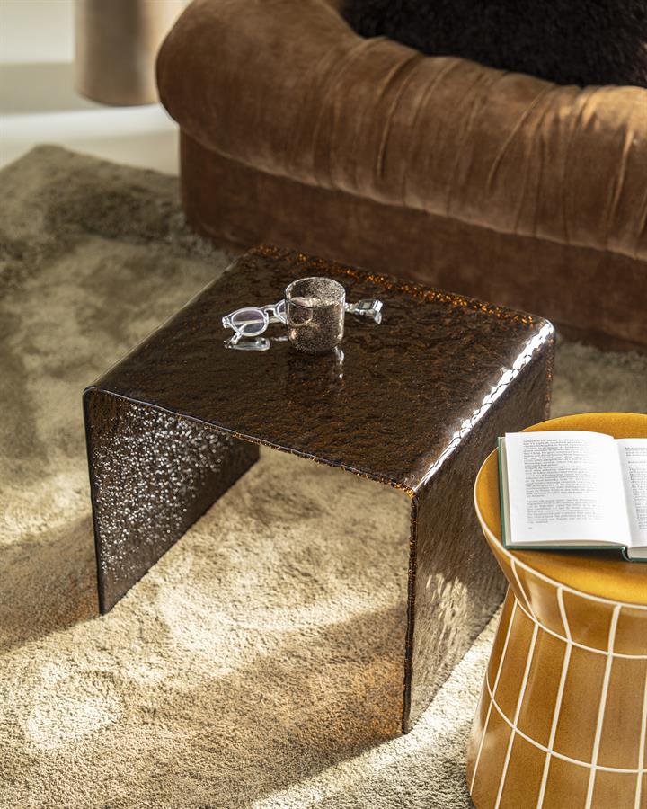 Tables Side table Ripple 50x45x42 – bruin | By Boo