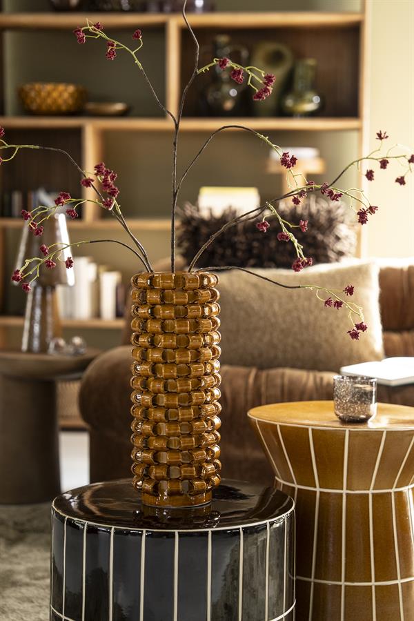 Pottery and vases Vase Loopa 1 15,7x15,7x39,5 – geel | By Boo