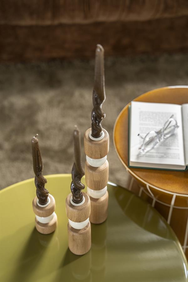 Candles Candle holder Belloa 5x5x11 / 5x5x20 / 5x5x27 – beige | By Boo