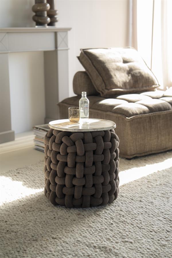 Poufs and stools Poofie 44x44x44 – bruin | By Boo