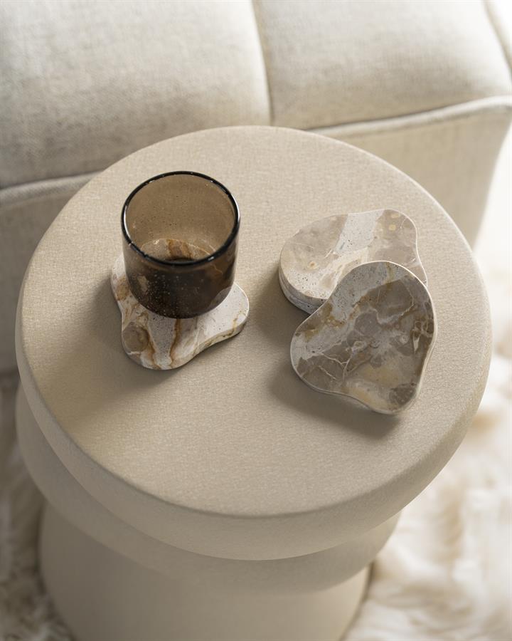 Tableware Coaster Marrone (set of 4) 11x10x6 – beige | By Boo