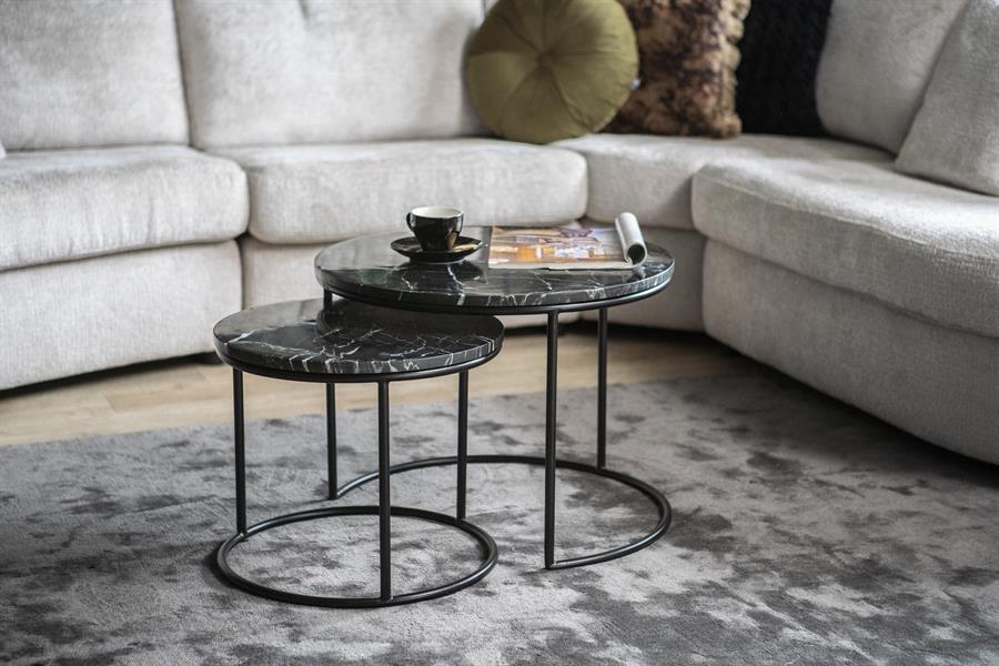 Tables Romeo ( set of two) 45x45x35 / 60x60x41 – zwart | By Boo