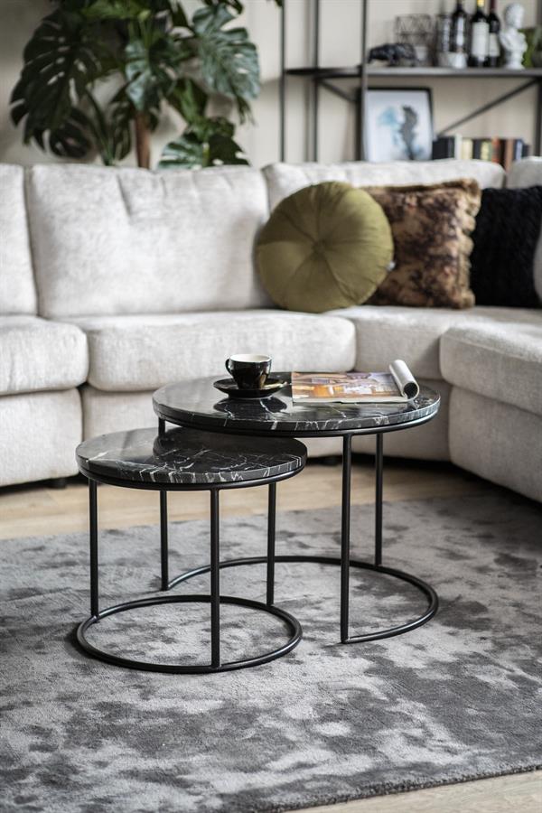 Tables Romeo ( set of two) 45x45x35 / 60x60x41 – zwart | By Boo