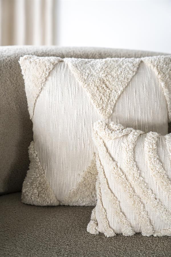Sierkussen Pillow Wabi 45x45 – wit | By Boo