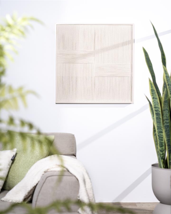 Wanddecoratie Lino 60x3x60 – beige | By Boo