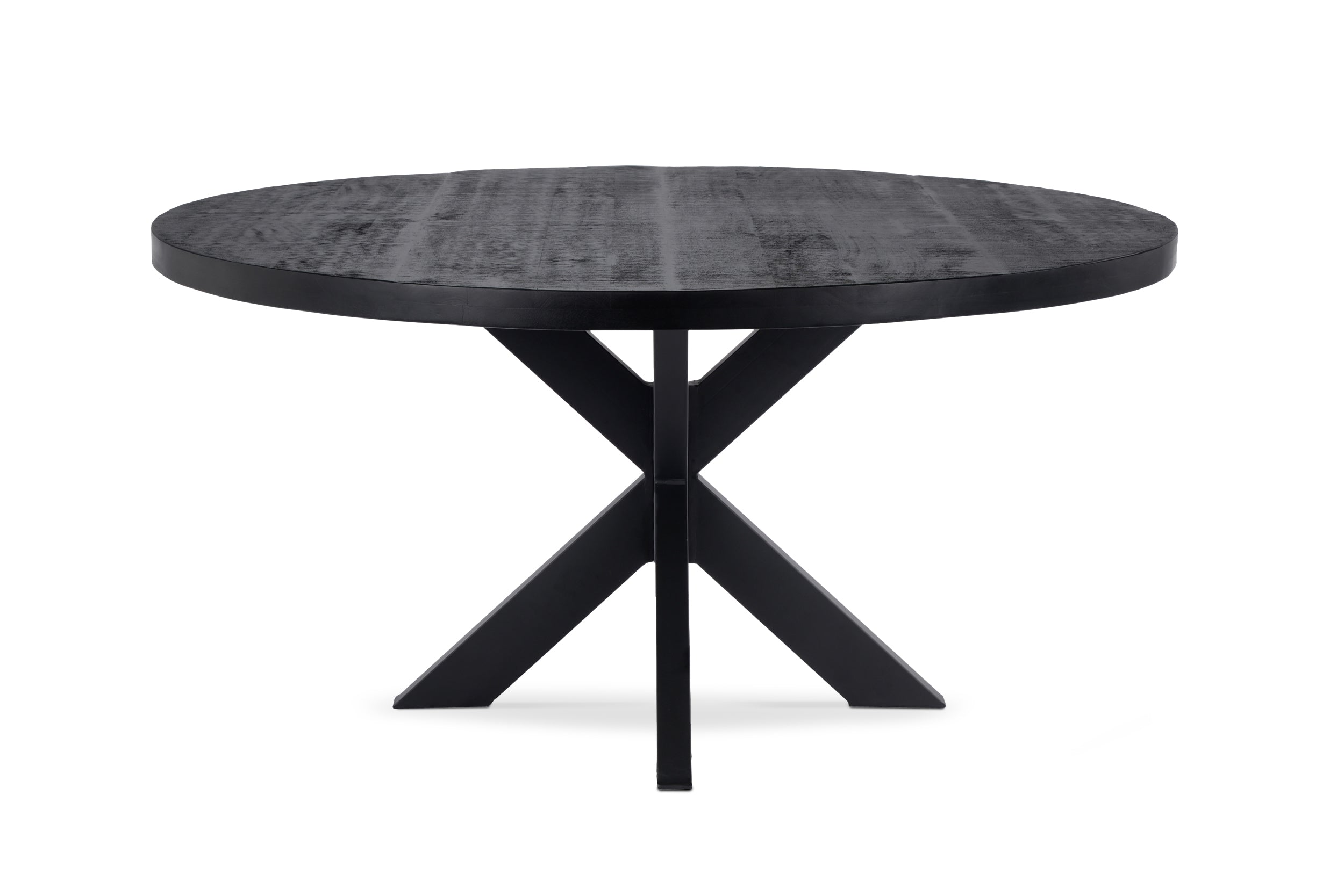 Eettafel Vision Black Rond 150 (potenset 85x85) Wood Zwart Spider Leg Black
