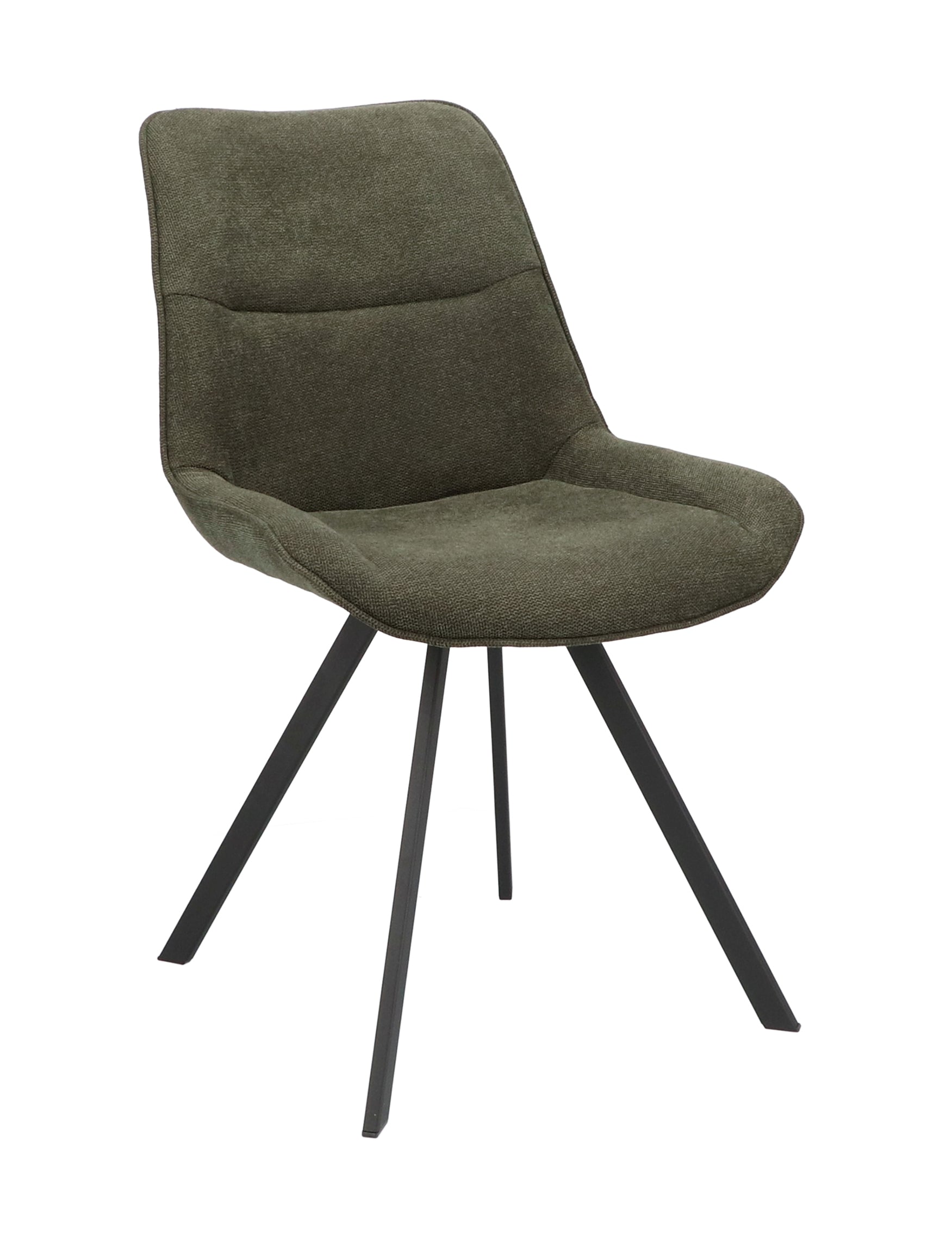Eetkamerstoel Abby Stof Bloq Forest Leg Black