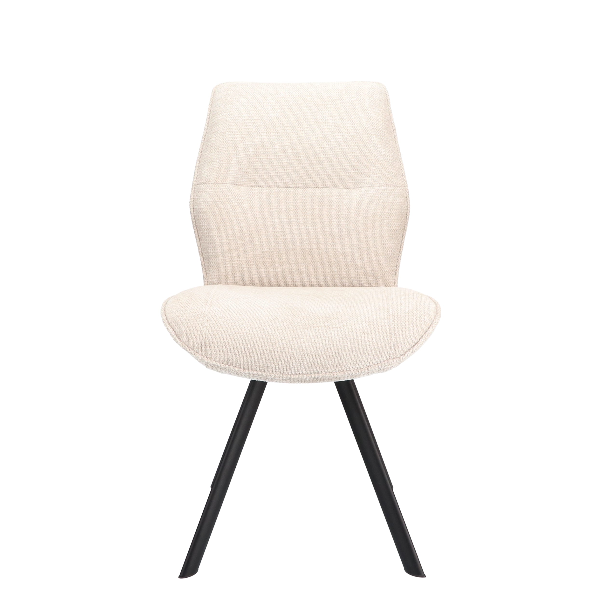 Eetkamerstoel Jade Stof Mito Natural Leg Black