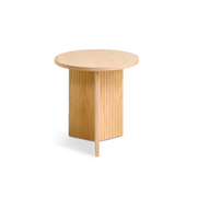 Bijzettafel Kim - Naturel Ø 43 cm - bijzettafel van hout (MDF), vooraanzicht