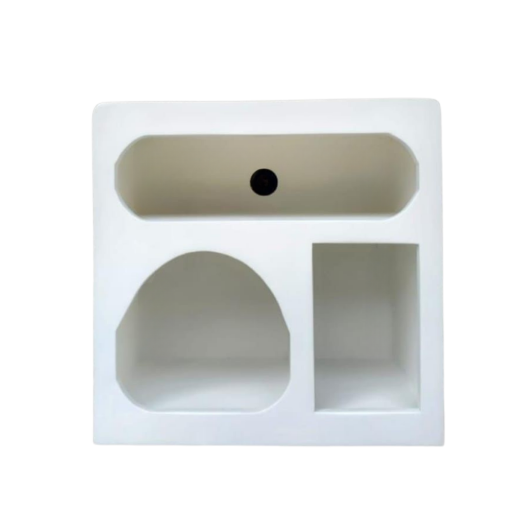 Vakkenkast Caya  Wit  Mangohout 60 cm