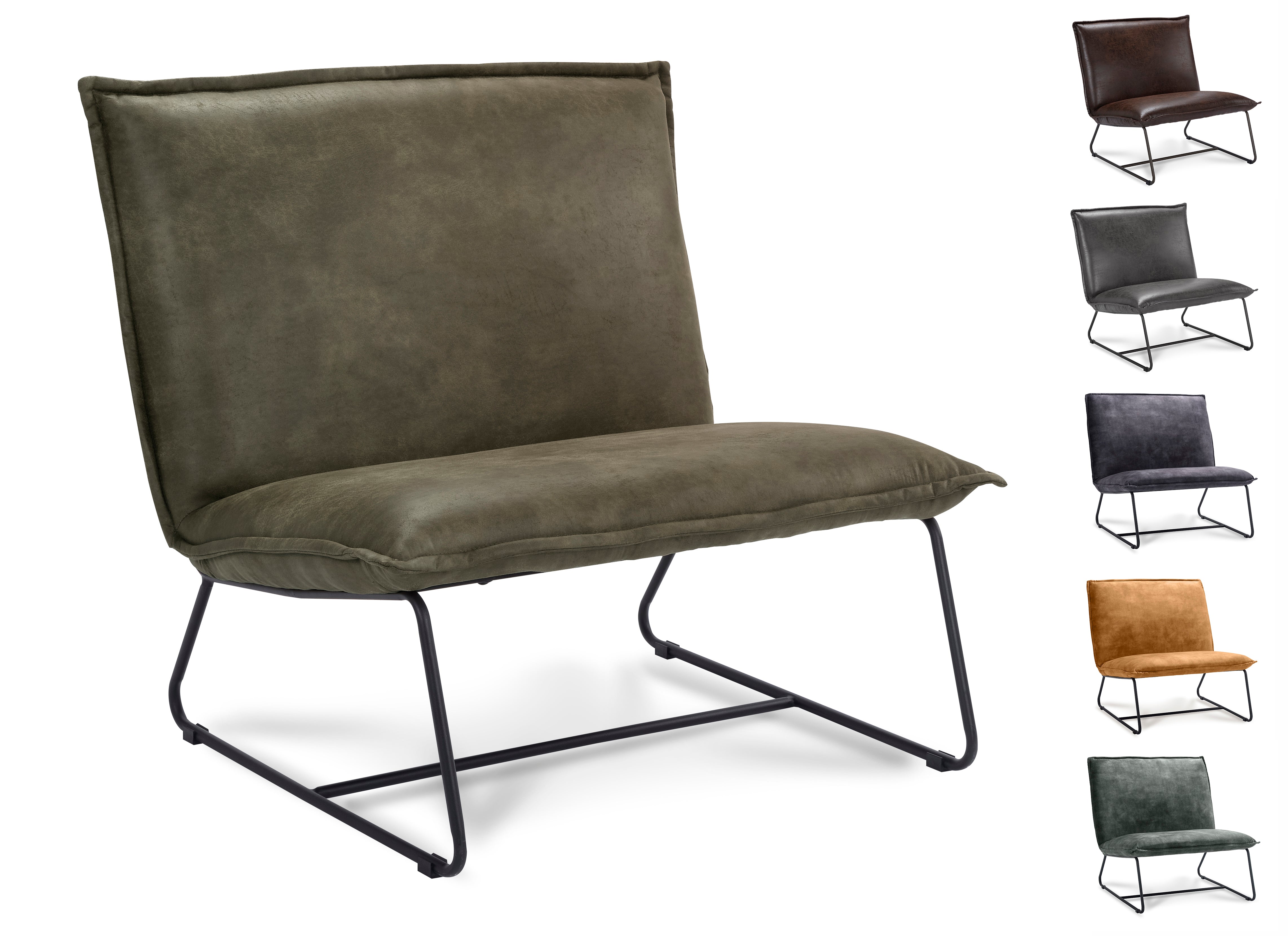 Fauteuil Chapman 1.5 seater Stof Rawhide Bruin Gun color frame