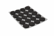 Ora vilt - 22 mm - Zwart - 2 vellen - 40 stuks