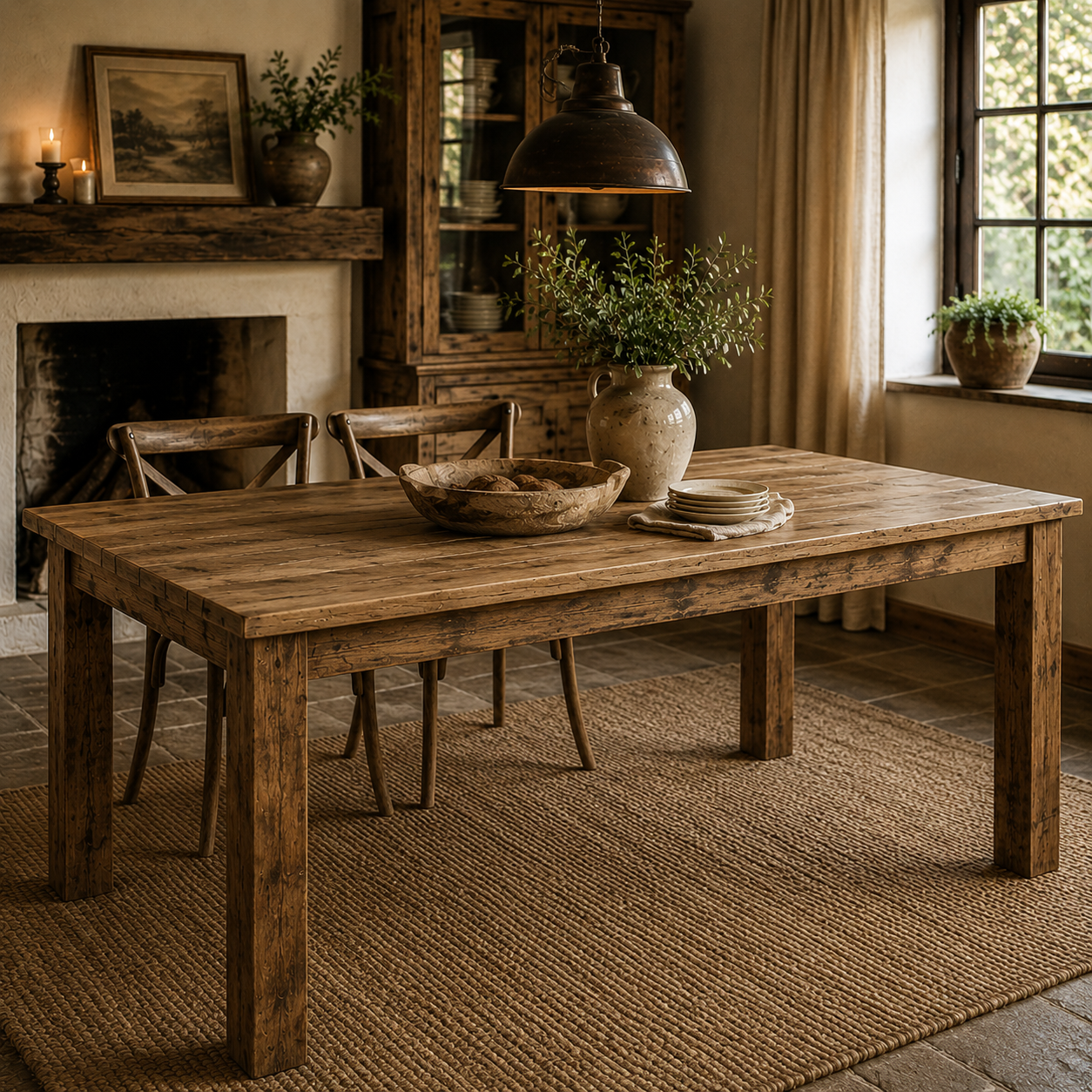 Brent Eetkamertafel 160 × 100 cm — Gerecycled hout
