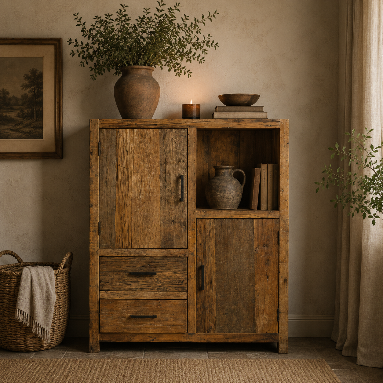 Brent Kabinet 120 cm — Gerecycled hout