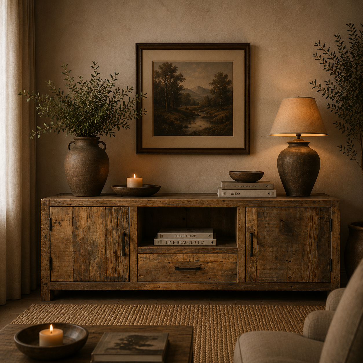 Brent TV-Kast 160 cm — Gerecycled hout