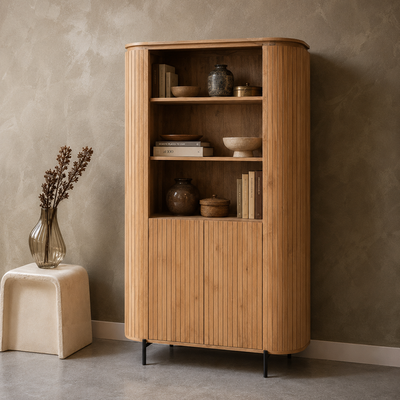 Wandkast Solana Naturel Mangohout 115 cm