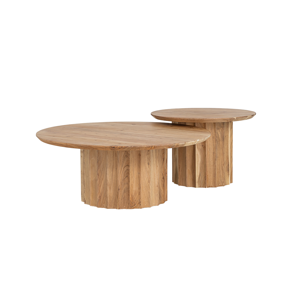 Salontafel – Crotone – Naturel – 90 x 90 x 35 cm – Tower Living