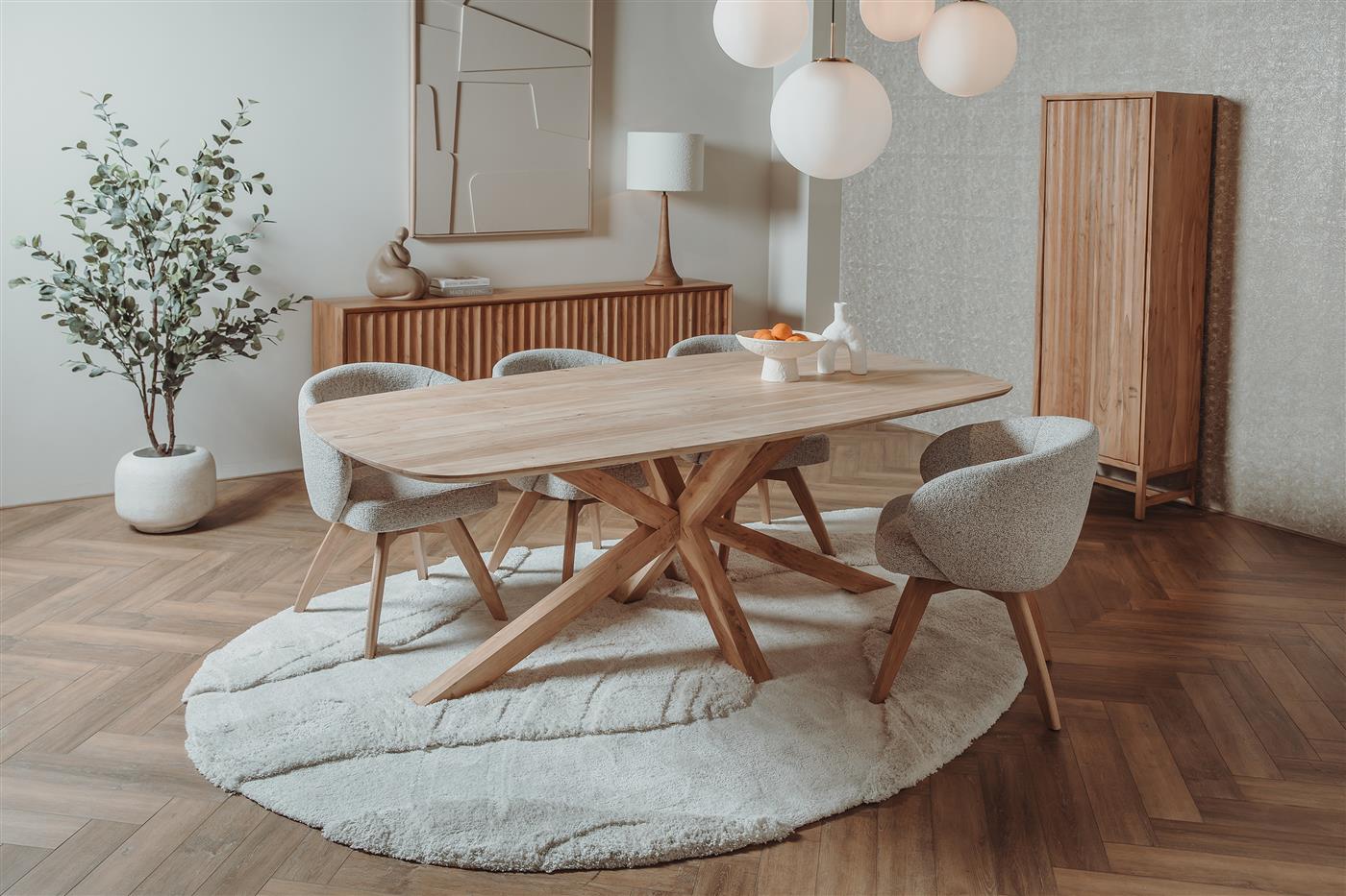 Opbergkast – Crotone – Naturel – 55 x 180 cm – Tower Living