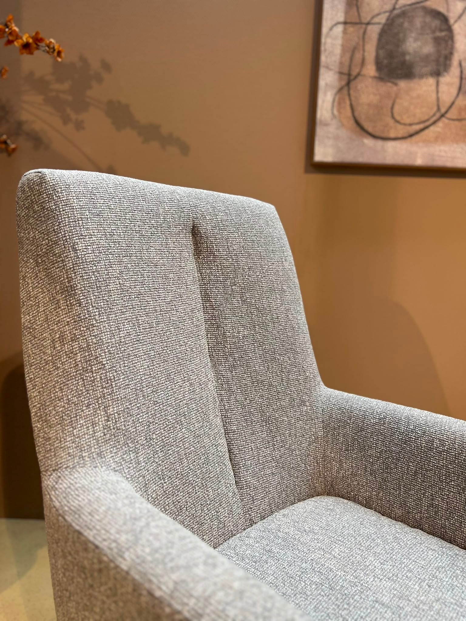Fauteuil Wales Clay – Draaibare Relaxfauteuil met Hoge Rug (Stof Lodge)