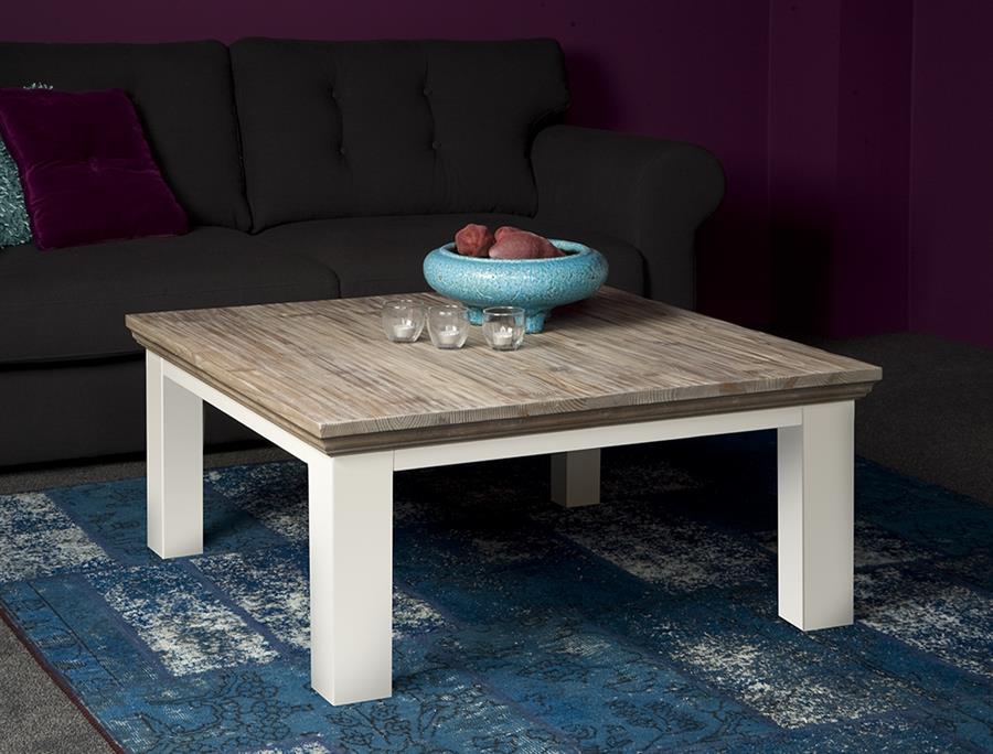 Salontafel – Fleur – Wit – 100 x 100 x 45 cm – Tower Living
