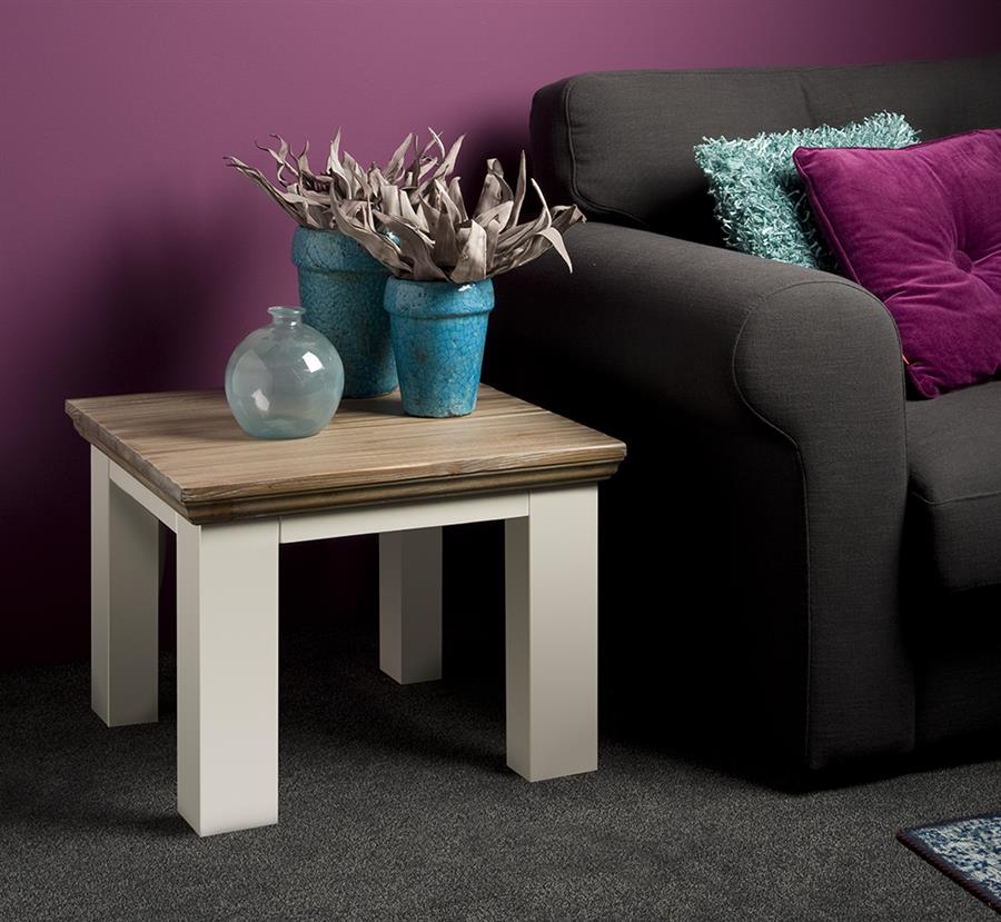 Bijzettafel – Fleur – Wit – 60 x 60 x 45 cm – Tower Living