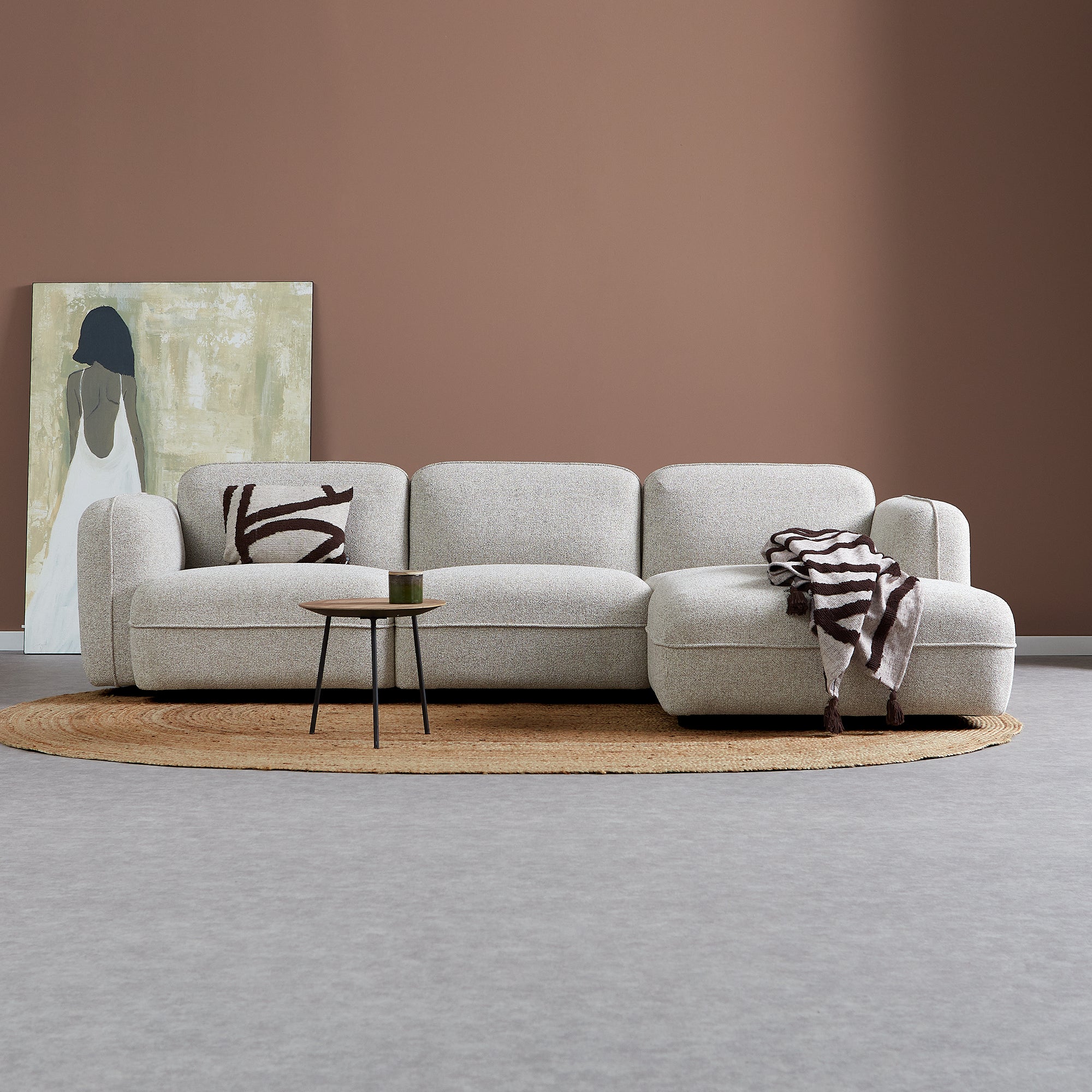 DROP Hoekbank met chaise longue rechts - Serenity 03
