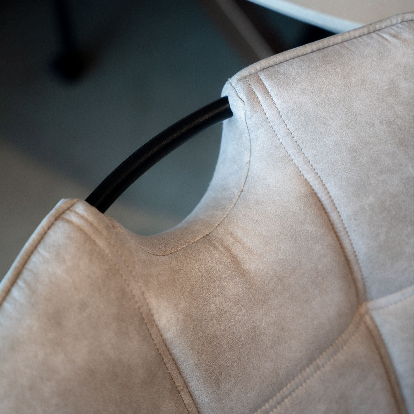 Eetkamerstoel Verona - Brace 23  Beige - Microstof / Eetkamerstoel met armleuning