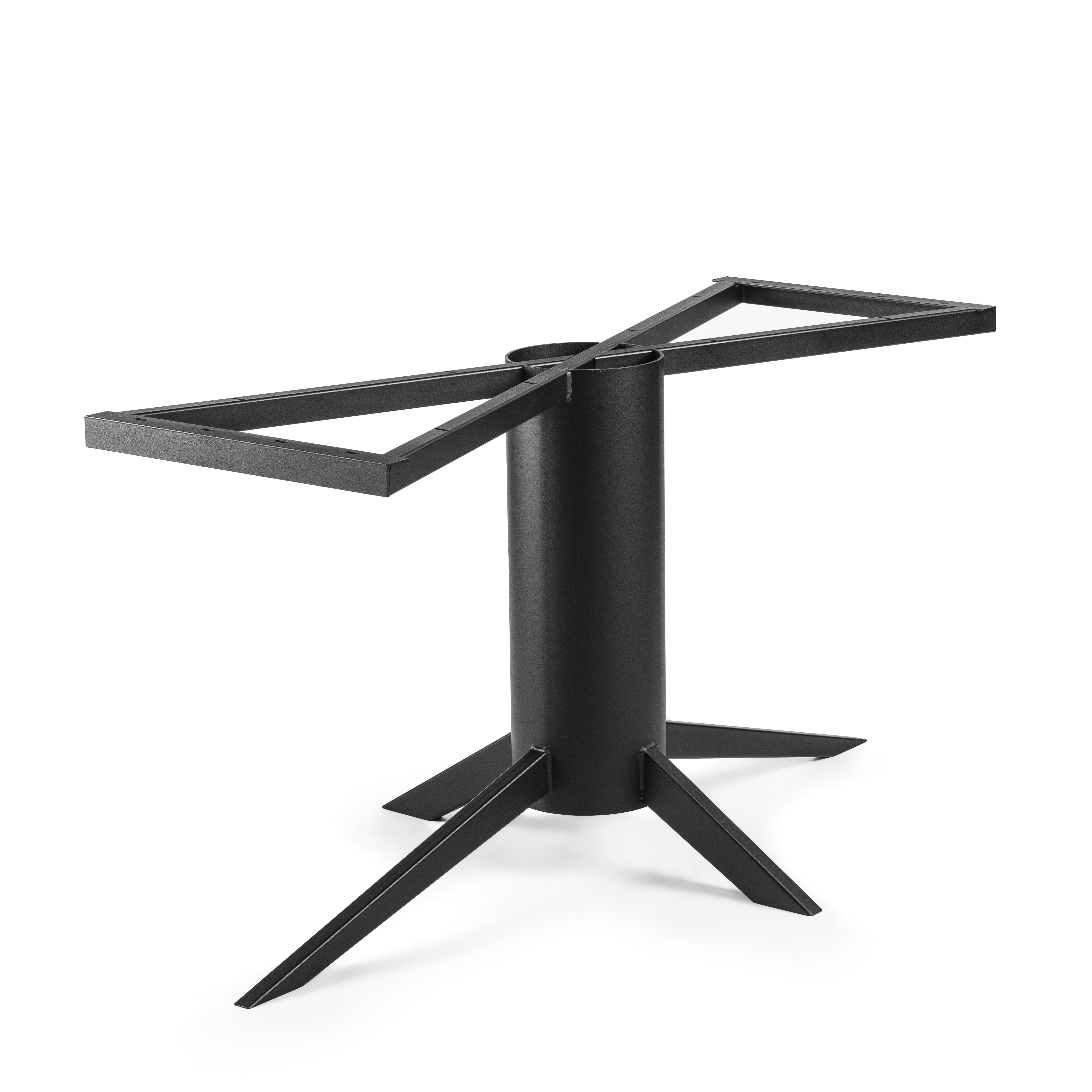 Tafelonderstel Dune 013 - kolompoot tapse pootjes / buis rond 219 mm - bladframe 180 cm Kleur Black