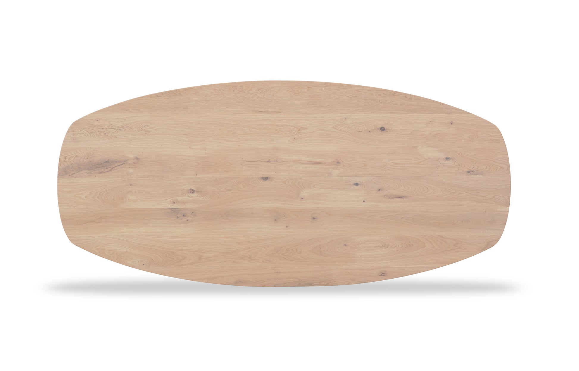 Tafelblad Dune - Eiken - Deens ovaal - verjongd Tafelblad Kleur Smoked Black 240 X 110 X 4