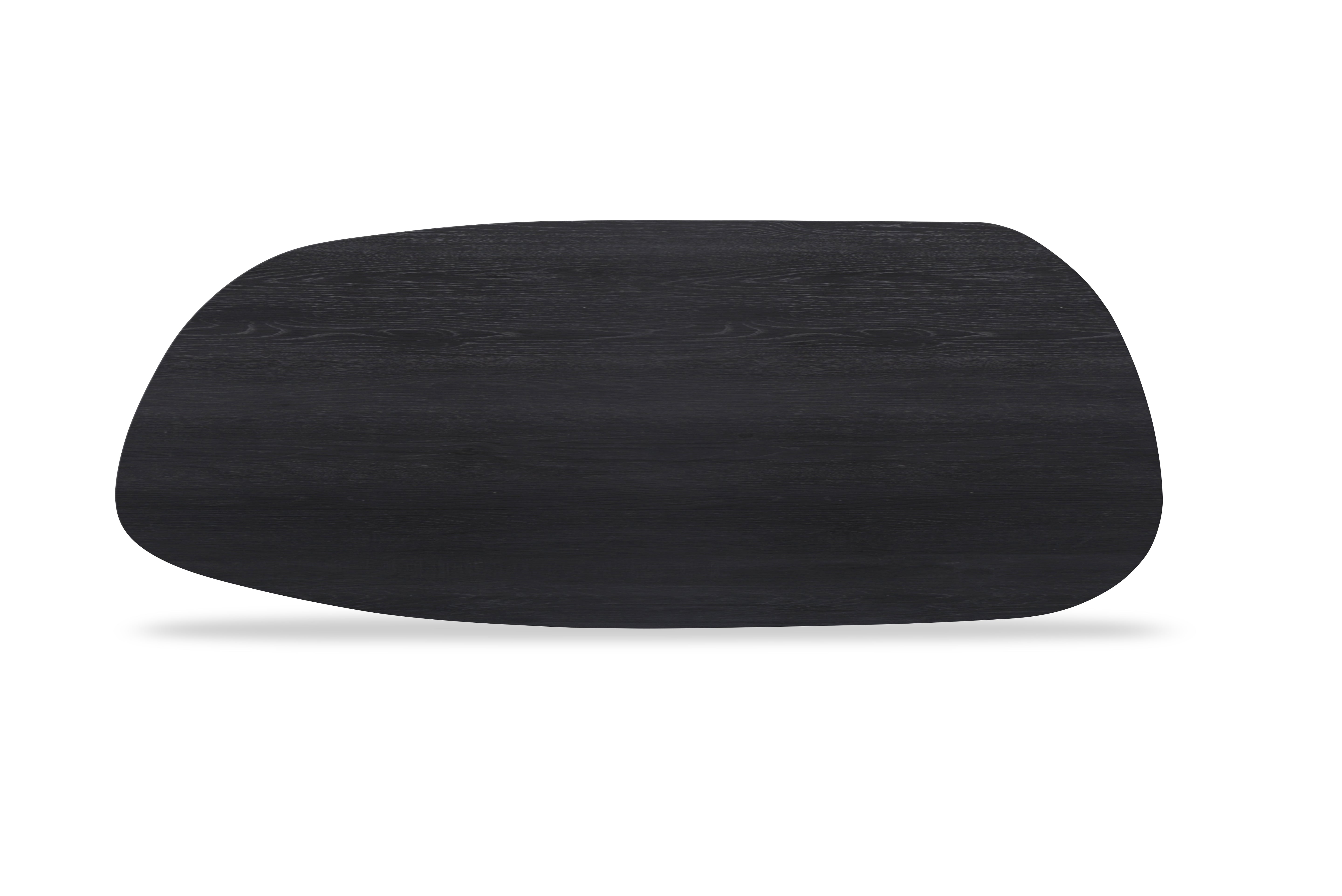 Tafelblad Dune - Eiken - Slide - verjongd Tafelblad Kleur Smoked Black 300 X 120 X 4