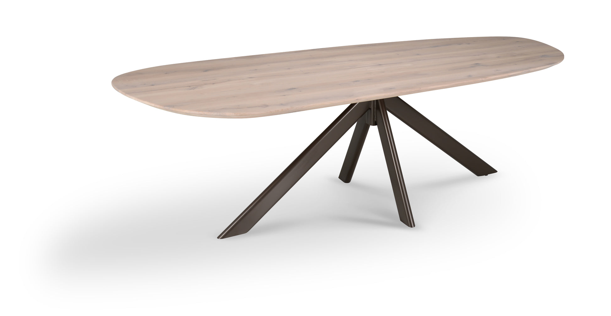 Tafelblad Dune - Eiken - Slide - verjongd Tafelblad Kleur Smoked Black 300 X 120 X 4