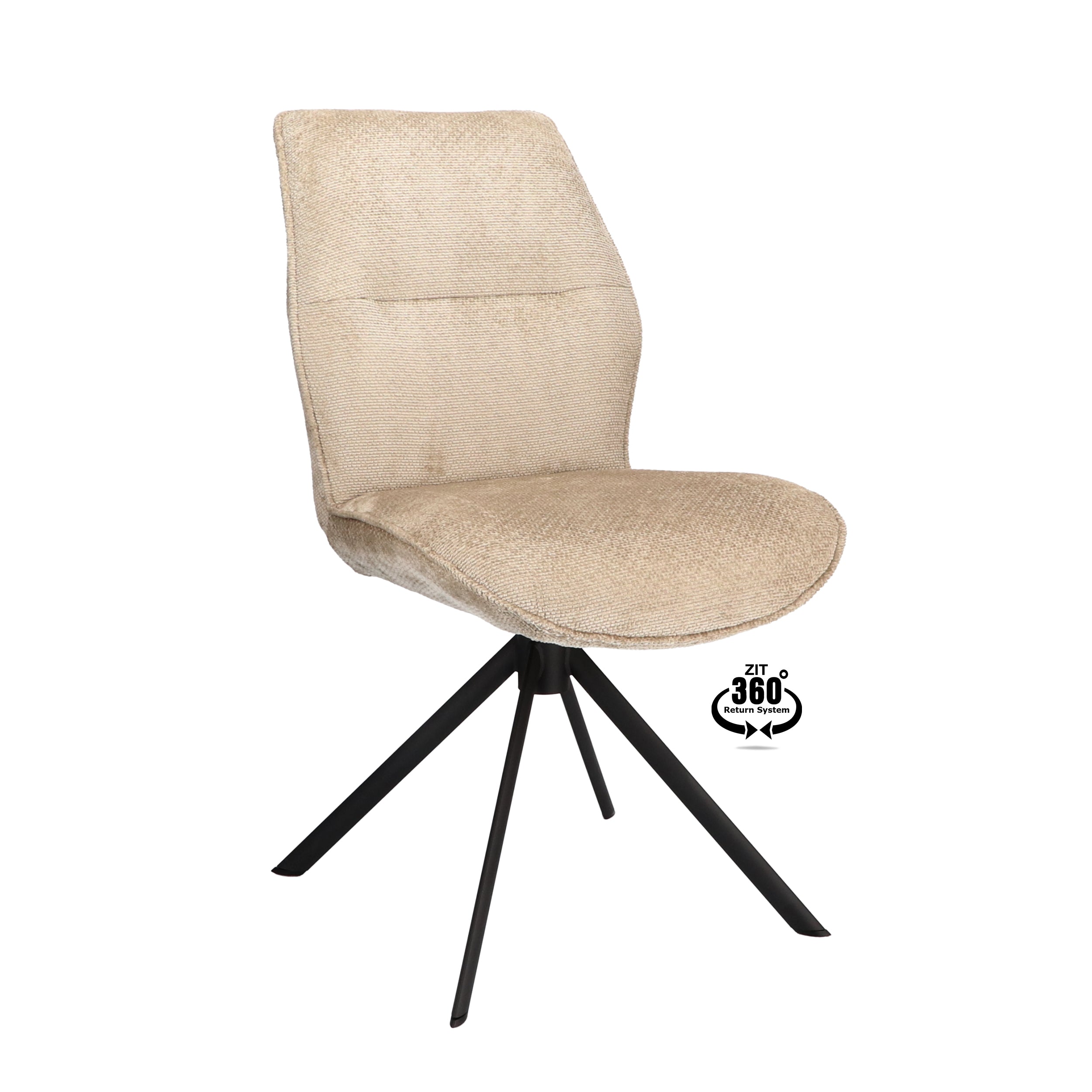 Eetkamerstoel Onyx Stof Movie Desert Leg Black 360° Return-system