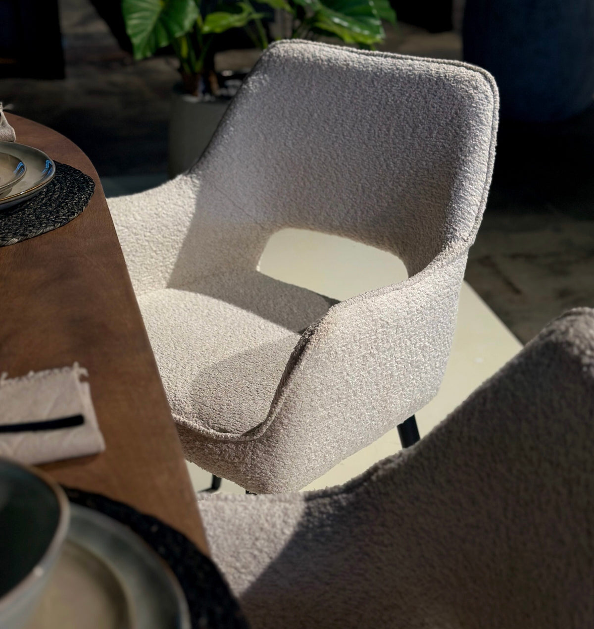 Eetkamerstoel Ray - Stof Taupe – foto 10