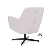 Fauteuil Edge Stof Alpine Ivory Draaivoet Zwart