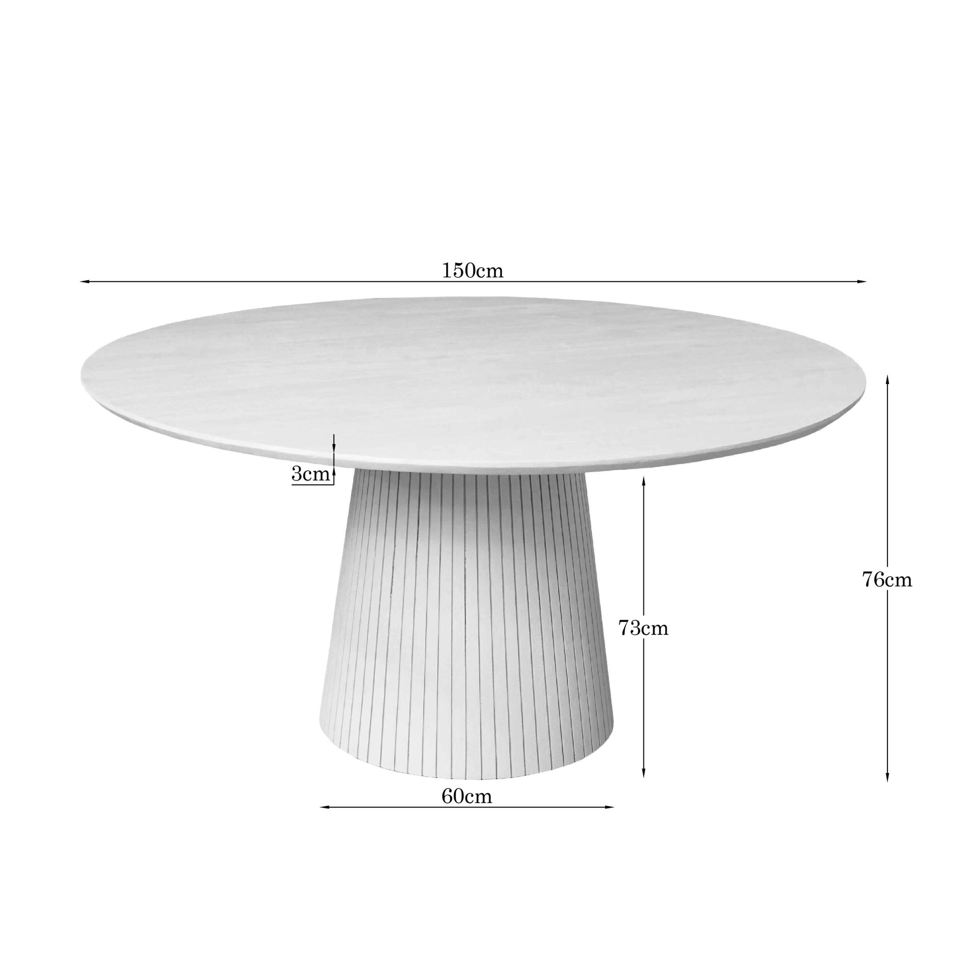 Ronde Eettafel Solana Bruin Mangohout 150 cm
