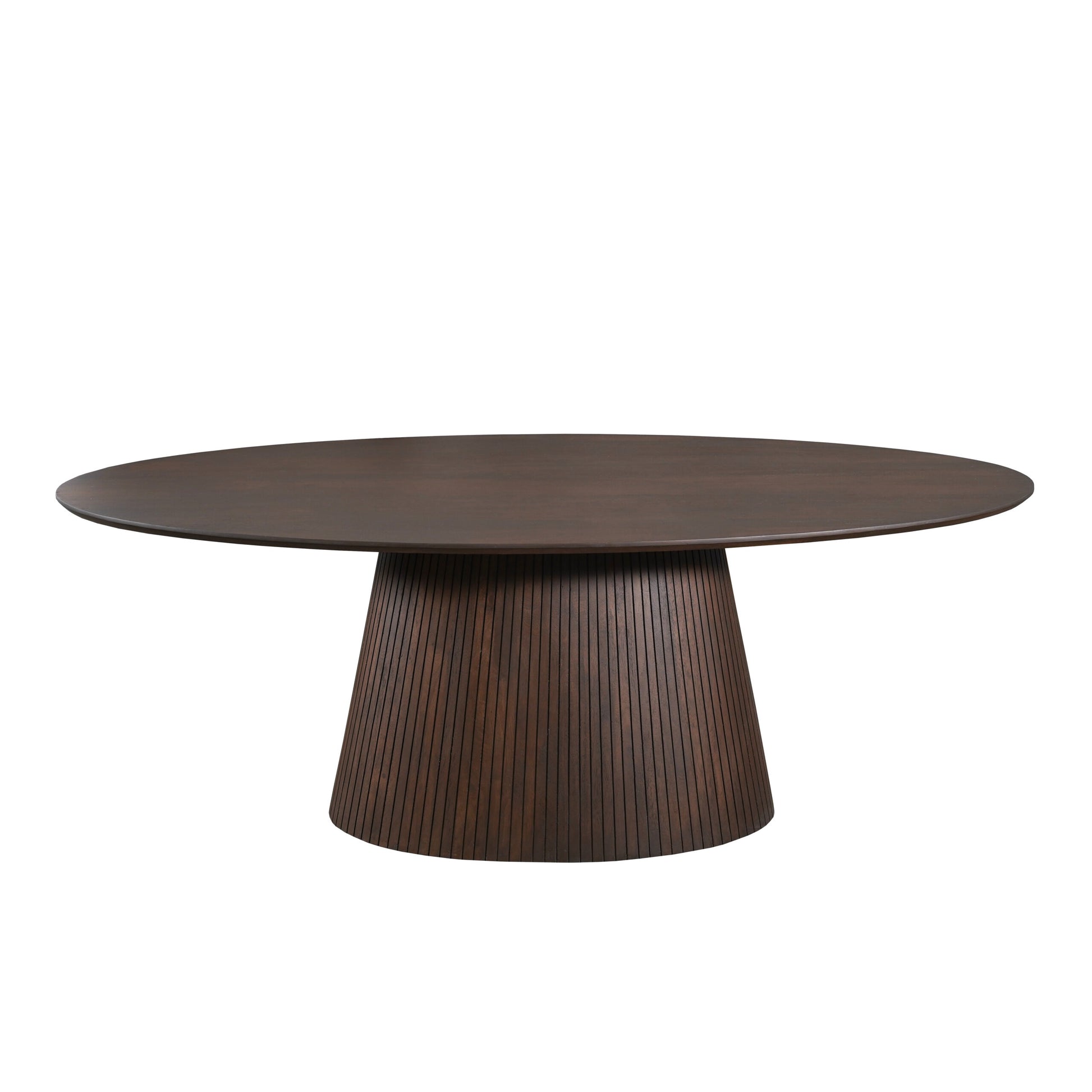 Ovale Eettafel Solana Bruin Mangohout 210 cm