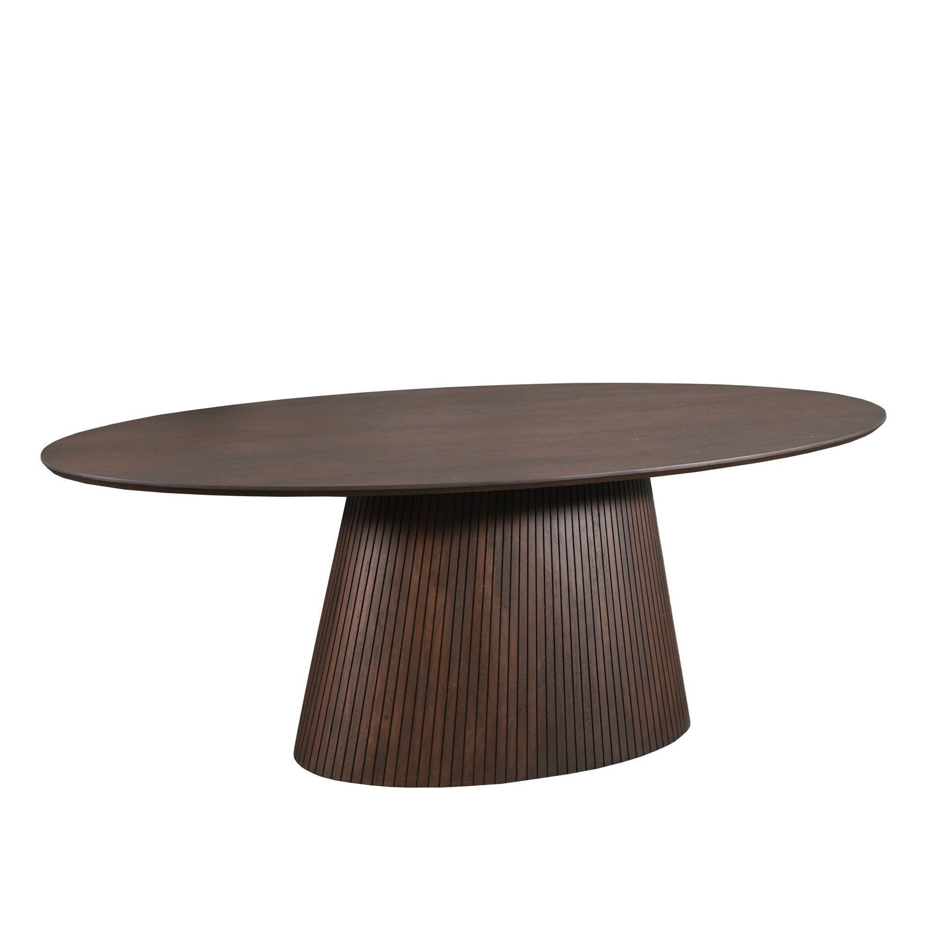 Ovale Eettafel Solana Bruin Mangohout 210 cm